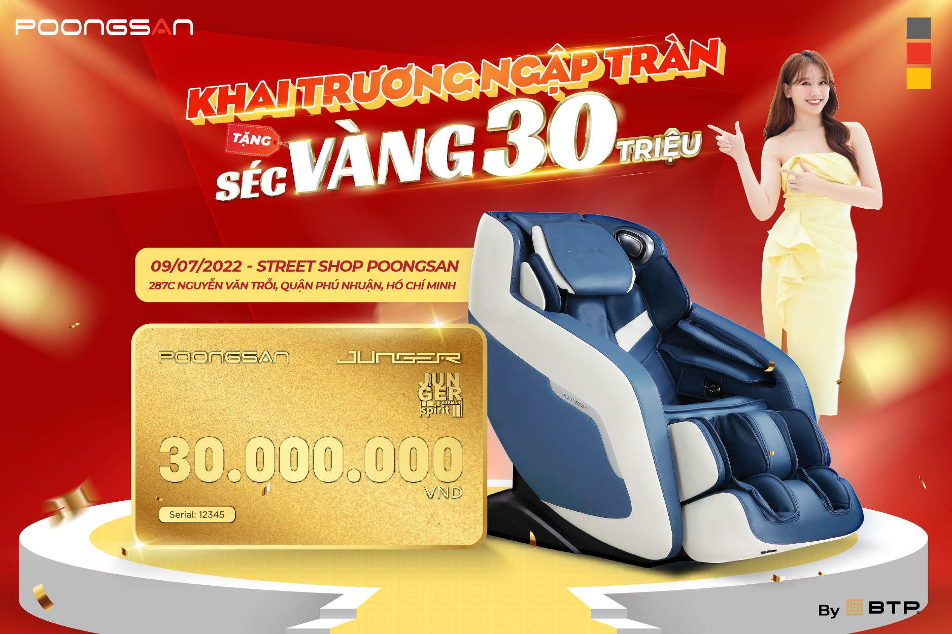 Khai trương Street Shop Poongsan Nguyễn Văn Trỗi HCM tặng Séc Vàng 30 triệu đồng